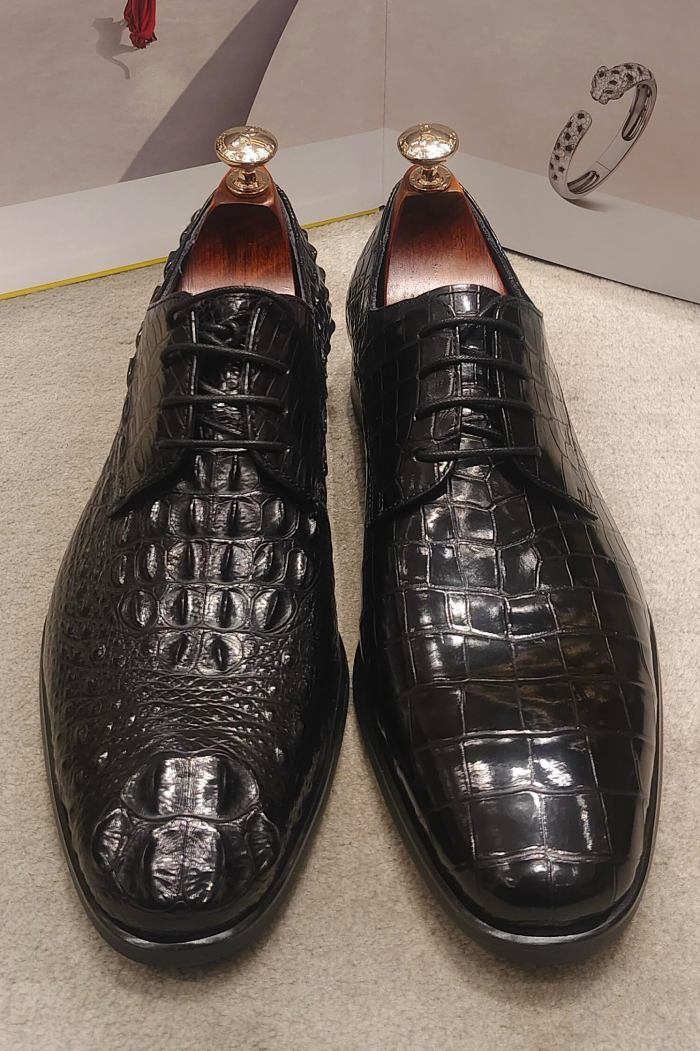 Bespoke Leather Derby Dress Shoes for Men