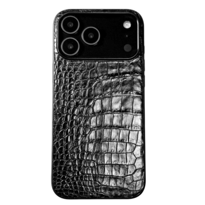 Crocodile iPhone Cases - Black Crocodile Belly Skin
