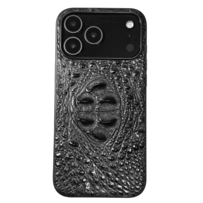 Crocodile iPhone Cases - Black Crocodile Hornback Skin
