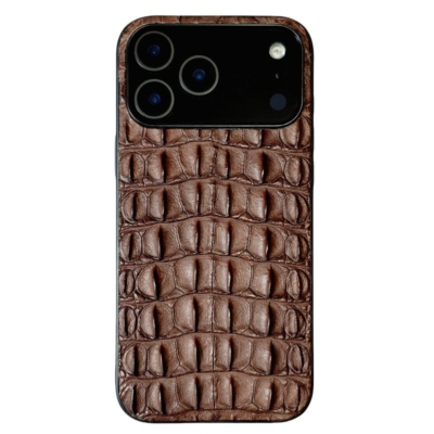Crocodile iPhone Cases - Brown Crocodile Backbone Skin