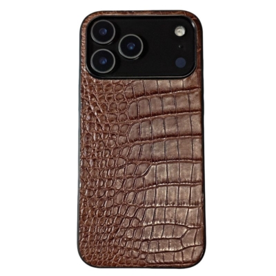 Crocodile iPhone Cases - Brown Crocodile Belly Skin