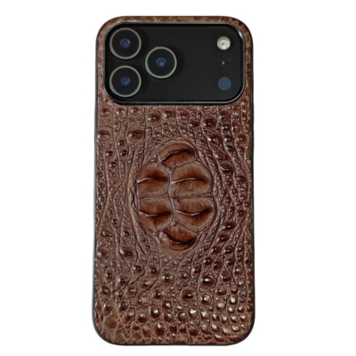 Crocodile iPhone Cases - Brown Crocodile Hornback Skin