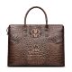 Genuine Brown Crocodile Bag,Crocodile Business Bag for Men