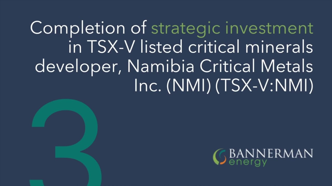 Highlights from Bannerman Energy's Quarterly Activities Report, period ended 30 Sept 2022 | Uranium