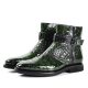 Men’s Handcrafted Genuine Alligator Leather Boots-Green