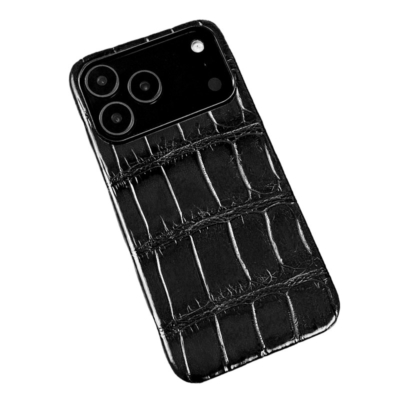 Patina Leather iPhone Cases - Black