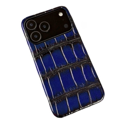 Patina Leather iPhone Cases - Blue