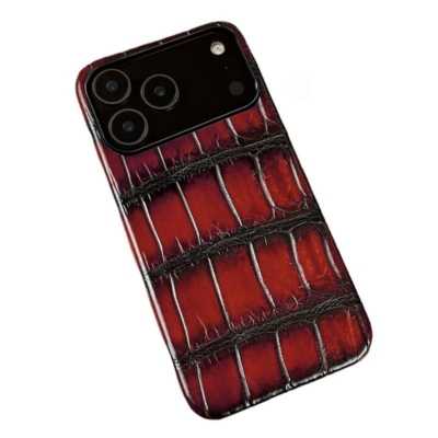Patina Leather iPhone Cases - Burgundy