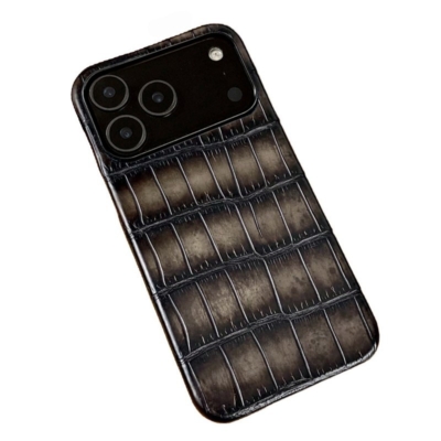Patina Leather iPhone Cases - Gray