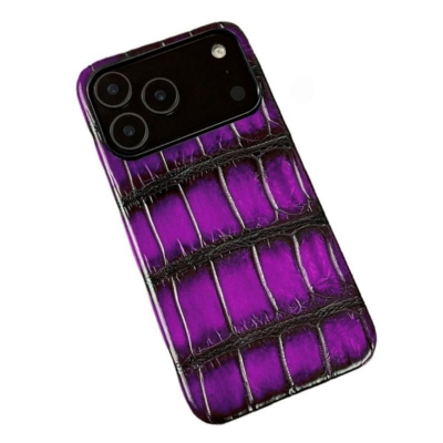 Patina Leather iPhone Cases - Purple