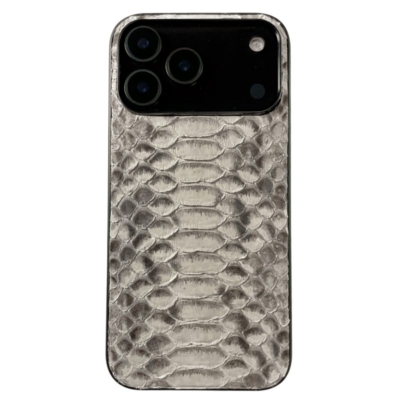 Snakeskin iPhone Cases with Full Soft TPU Edges - Python Belly Skin White