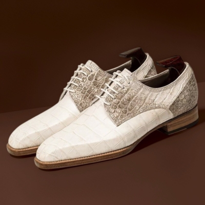 Stylish Alligator Leather Shoes ModernDerby Shoes for Men